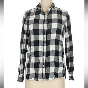 Old Navy Black and White Plaid Classic Shirt